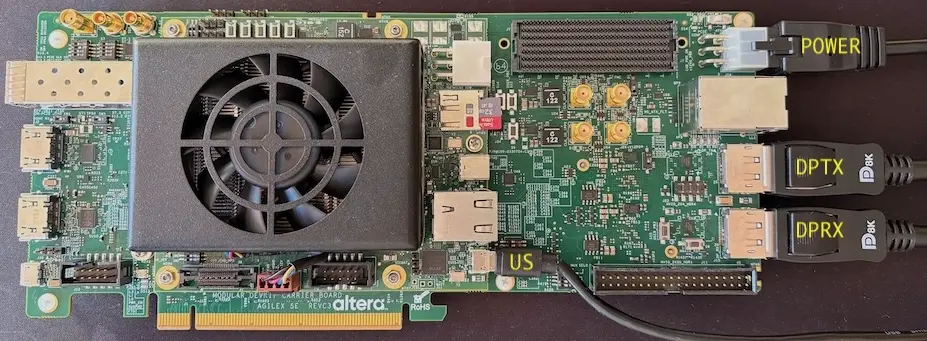 Altera Agilex 5 modular development kit board setup