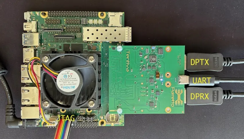Enclustra Mercury+ XU6 on the Mercury+ ST1 board setup
